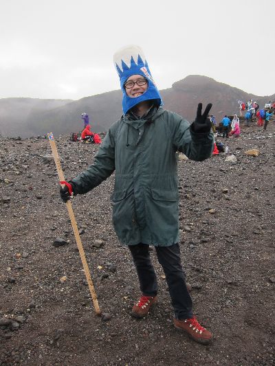 One merry hiker who didn't lose his smile
