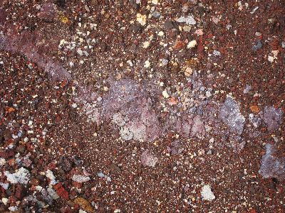 Colourful volcanic rocks